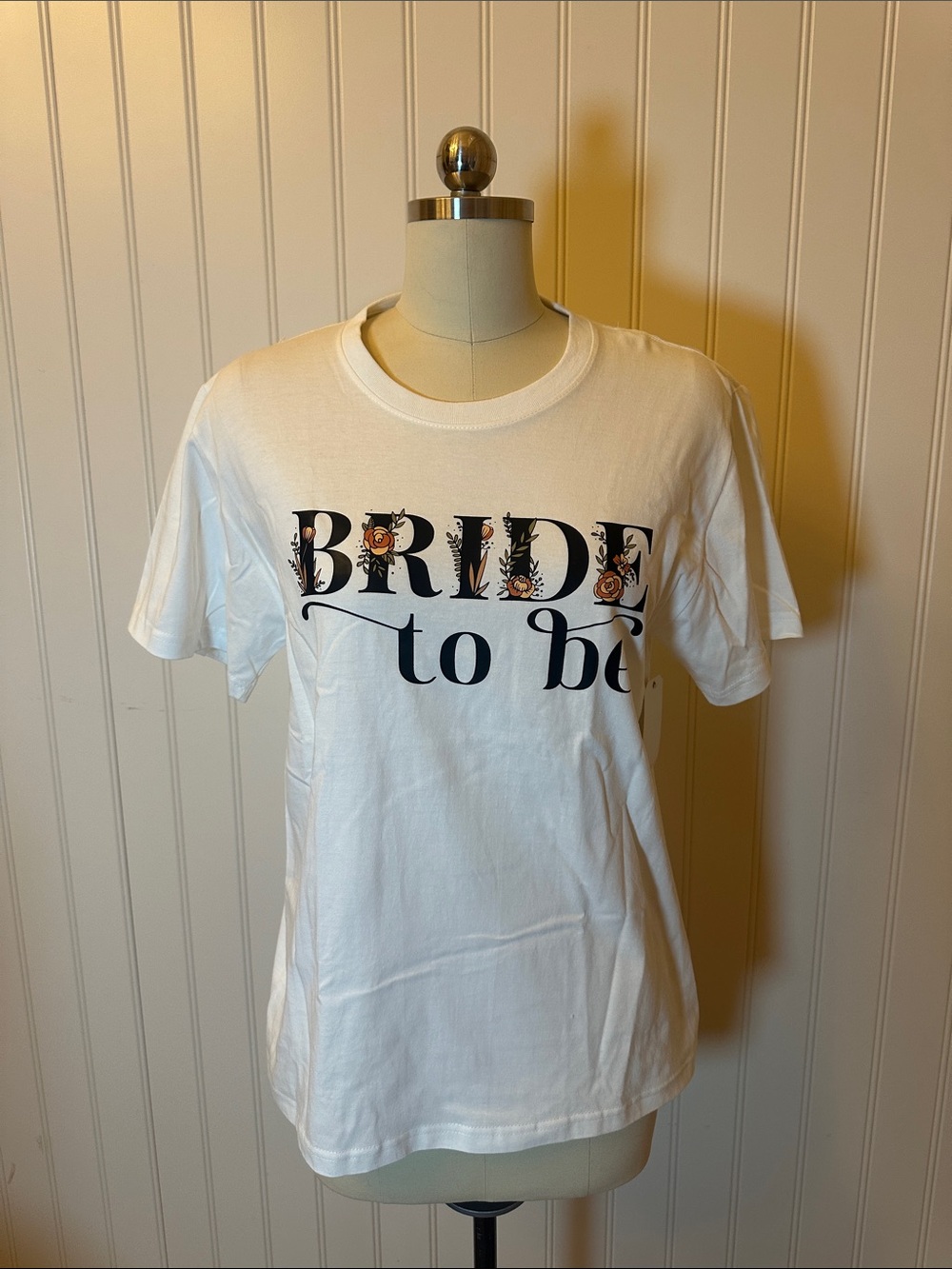 Bride to Be Floral Graphic Tee - White